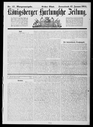 Königsberger Hartungsche Zeitung on Jan 17, 1914