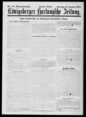 Königsberger Hartungsche Zeitung vom 18.01.1914