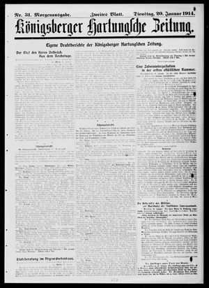Königsberger Hartungsche Zeitung vom 20.01.1914
