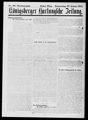 Königsberger Hartungsche Zeitung on Jan 22, 1914