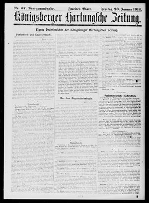 Königsberger Hartungsche Zeitung vom 23.01.1914