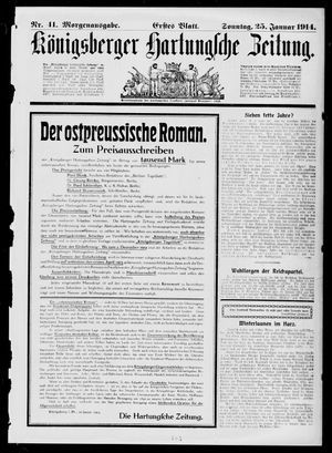 Königsberger Hartungsche Zeitung on Jan 25, 1914