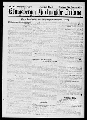 Königsberger Hartungsche Zeitung vom 30.01.1914