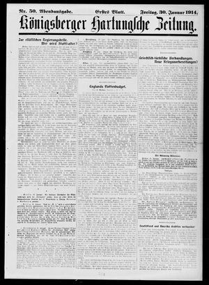 Königsberger Hartungsche Zeitung vom 30.01.1914