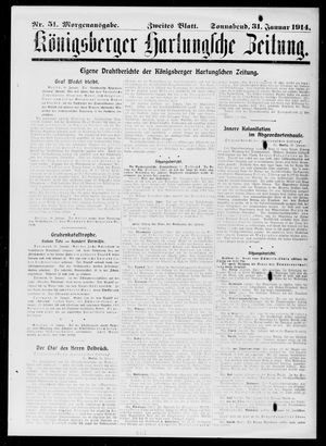Königsberger Hartungsche Zeitung on Jan 31, 1914