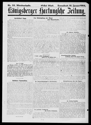 Königsberger Hartungsche Zeitung vom 31.01.1914