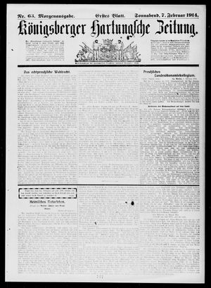 Königsberger Hartungsche Zeitung vom 07.02.1914