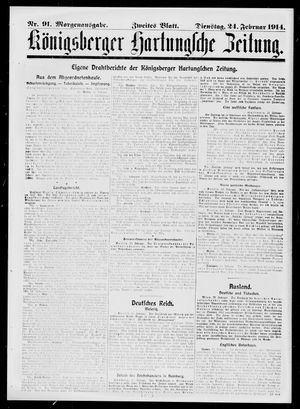 Königsberger Hartungsche Zeitung vom 24.02.1914