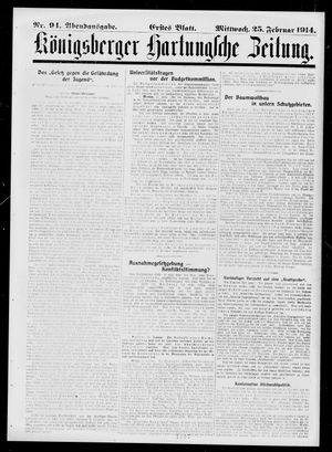 Königsberger Hartungsche Zeitung vom 25.02.1914