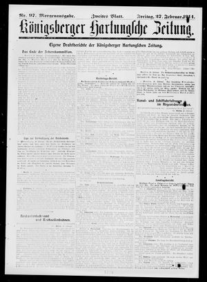 Königsberger Hartungsche Zeitung on Feb 27, 1914