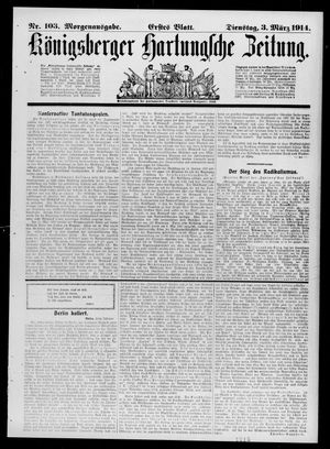 Königsberger Hartungsche Zeitung on Mar 3, 1914