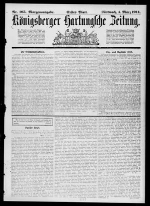 Königsberger Hartungsche Zeitung vom 04.03.1914