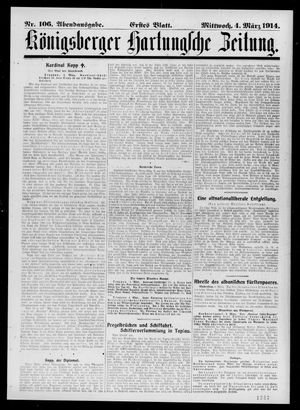 Königsberger Hartungsche Zeitung on Mar 4, 1914