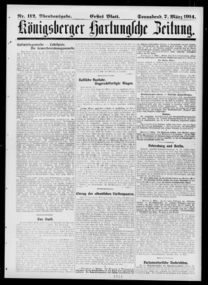Königsberger Hartungsche Zeitung vom 07.03.1914