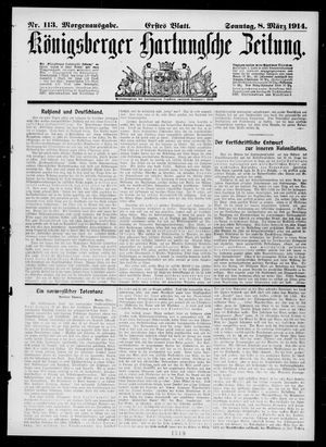 Königsberger Hartungsche Zeitung vom 08.03.1914
