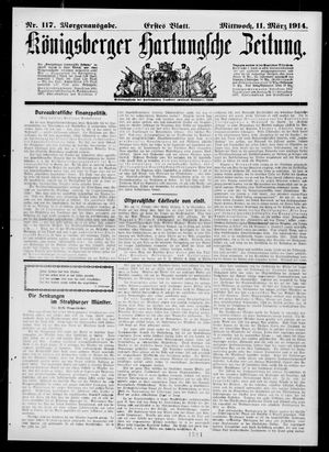 Königsberger Hartungsche Zeitung vom 11.03.1914