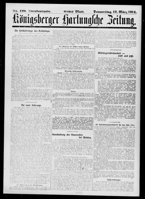 Königsberger Hartungsche Zeitung vom 12.03.1914