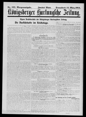 Königsberger Hartungsche Zeitung vom 14.03.1914