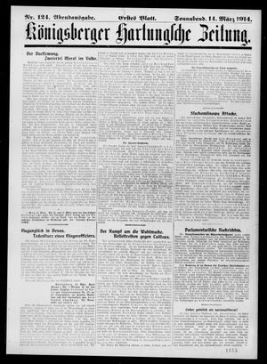 Königsberger Hartungsche Zeitung vom 14.03.1914