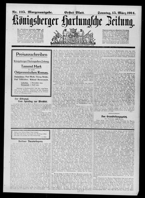 Königsberger Hartungsche Zeitung vom 15.03.1914