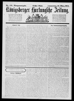 Königsberger Hartungsche Zeitung on Mar 19, 1914