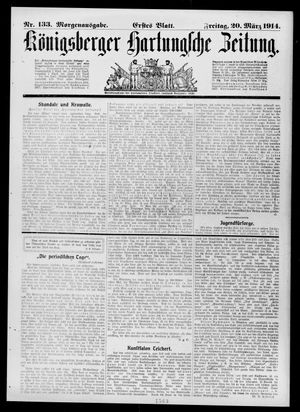 Königsberger Hartungsche Zeitung vom 20.03.1914