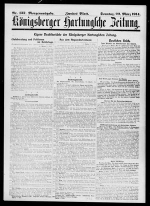Königsberger Hartungsche Zeitung vom 22.03.1914