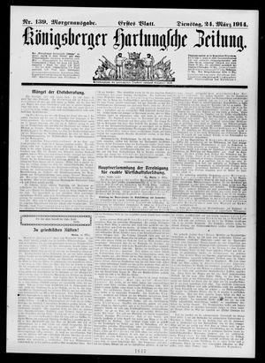 Königsberger Hartungsche Zeitung vom 24.03.1914