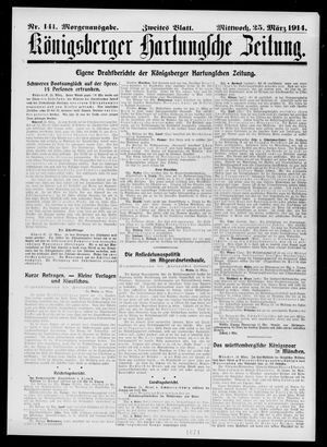 Königsberger Hartungsche Zeitung vom 25.03.1914