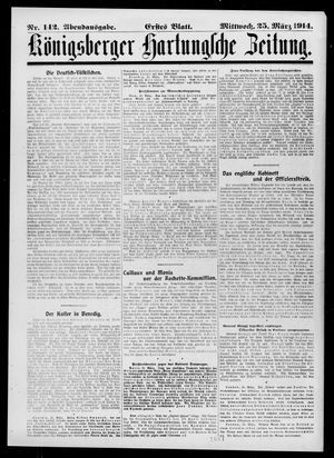 Königsberger Hartungsche Zeitung on Mar 25, 1914