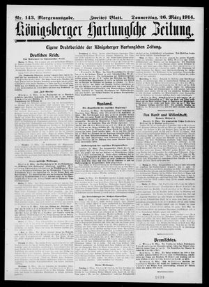 Königsberger Hartungsche Zeitung on Mar 26, 1914