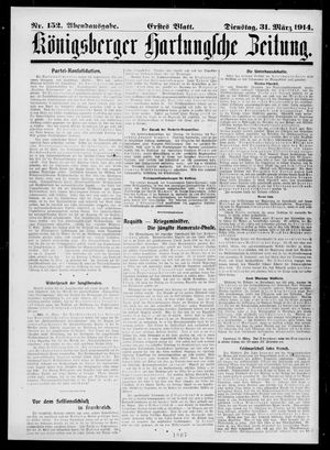 Königsberger Hartungsche Zeitung on Mar 31, 1914
