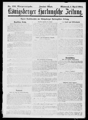 Königsberger Hartungsche Zeitung on Apr 1, 1914