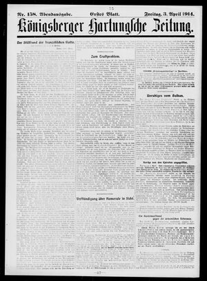 Königsberger Hartungsche Zeitung vom 03.04.1914