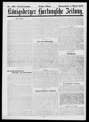 Königsberger Hartungsche Zeitung vom 04.04.1914