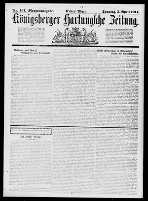 Königsberger Hartungsche Zeitung on Apr 5, 1914