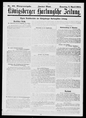 Königsberger Hartungsche Zeitung on Apr 5, 1914