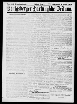 Königsberger Hartungsche Zeitung vom 08.04.1914