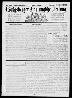 Königsberger Hartungsche Zeitung vom 10.04.1914