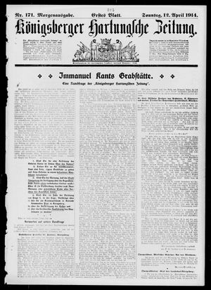Königsberger Hartungsche Zeitung vom 12.04.1914