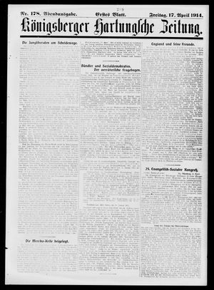 Königsberger Hartungsche Zeitung on Apr 17, 1914