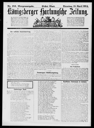Königsberger Hartungsche Zeitung vom 21.04.1914