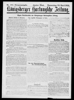 Königsberger Hartungsche Zeitung vom 23.04.1914