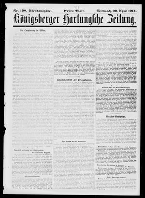 Königsberger Hartungsche Zeitung vom 29.04.1914