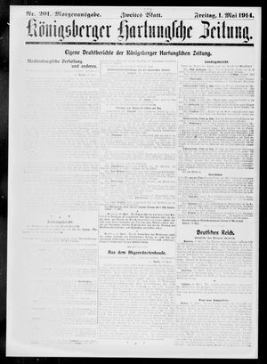 Königsberger Hartungsche Zeitung on May 1, 1914