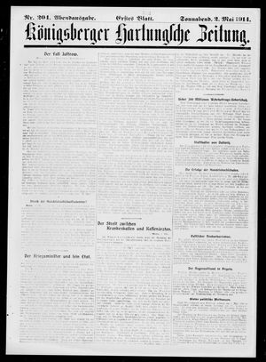 Königsberger Hartungsche Zeitung on May 2, 1914