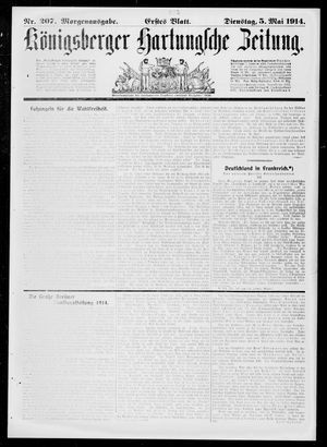 Königsberger Hartungsche Zeitung vom 05.05.1914