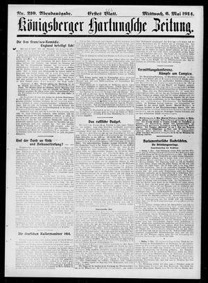 Königsberger Hartungsche Zeitung vom 06.05.1914