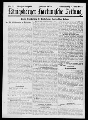 Königsberger Hartungsche Zeitung vom 07.05.1914