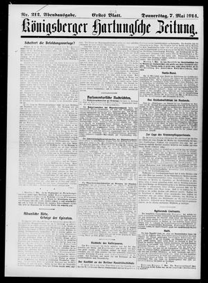Königsberger Hartungsche Zeitung on May 7, 1914